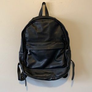Faux leather back pack